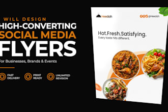 design high converting social media flyer, poster or instagram post
