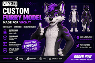 vtuber rig vrchat avatar furry avatar avatarcommission vrchat model