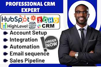 setup gohighlevel jobber lead follow up automation zoho hubspot crm integration