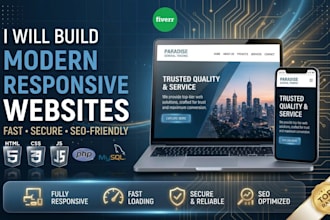 develop a professional bussiness website with frontend and beckend