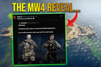 design a viral call of duty mw4 or fps news thumbnail