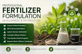 develop and optimize custom agricultural fertilizer formulations