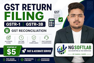 do gst return filing, gstr1, 3b and reconciliation
