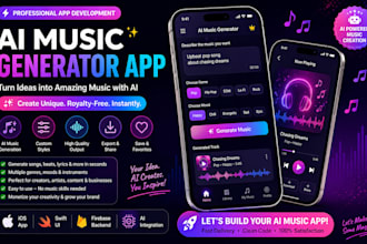 develop ai music generator app, ai music saas, music streaming ai beat maker app