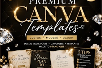 design aesthetic canva templates for social media and digital products