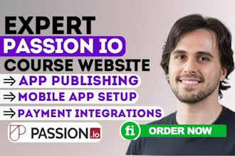 build responsive online course website on passion io, launch your passion io app