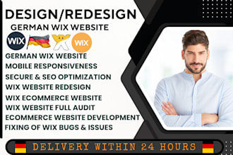 design professional german wix website dsvgo compliant mobile friendly optimized