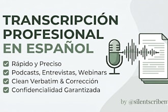 professionally transcribe your spanish audio or video
