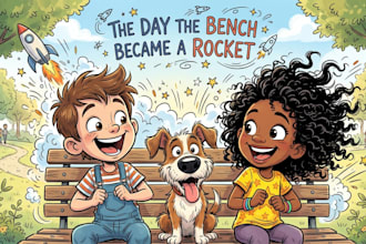 draw cover book illustration and story book illustration