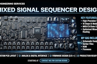 develop mixed signal sequencer hardware stm32 midi CV gate and analog design