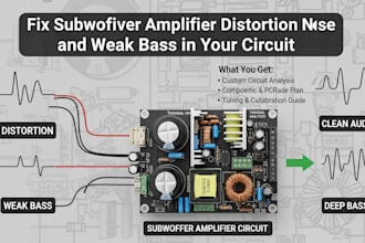 fix subwoofer amplifier distortion noise and weak bass in your circuit