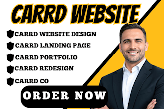 design carrd website landing page  redesign site  portfolio