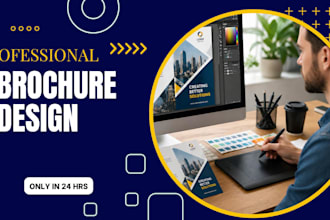 design modern brochure, flyer, bifold or trifold in 24 hours