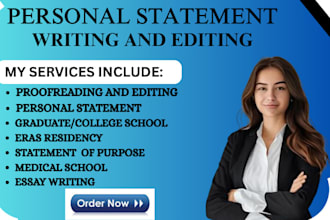 edit and proofread personal statement eras residency medical school amcas