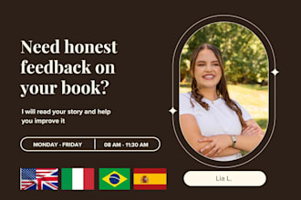 critical reading of your book with honest feedback