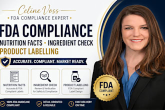 create fda compliance, ingredient check, product labelling, nutrition fact