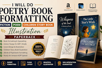 poetry book formatting fiction poem children story book illustration paperback