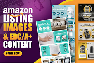 design amazon product images, amazon a plus content and amazon storefront