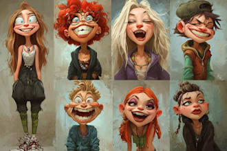 draw big head cartoon caricature in 24 hours