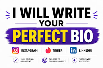 write a unique and engaging bio for your profile