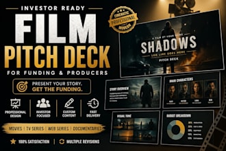 design investor ready film pitch deck for funding and producers