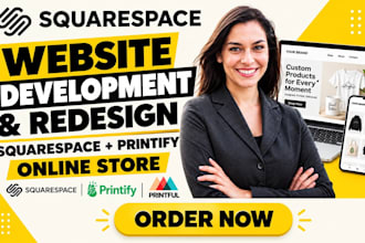 build squarespace website development redesign squarespace printify online store