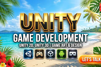 unity 2d,unity 3d game art design, unity game development
