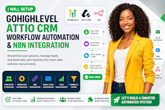setup gohighlevel attio CRM workfolw automation and n8n integration
