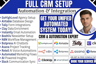 gohighlevel airtable tally clay instantly behiiv n8n botpress asana automation