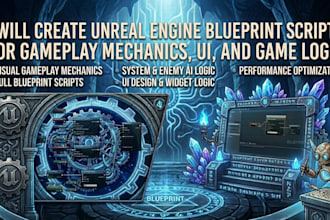 do unreal engine blueprint scripts for gameplay mechanics, UI, and game logic