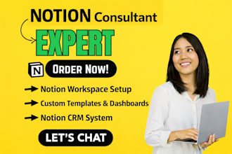 build custom notion template, dashboard, workspace with notion consultation
