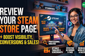 review your steam store page and make suggestions