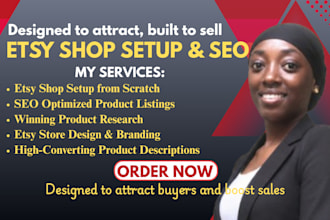design, setup and optimize your etsy shop for maximum sales, etsy shop setup