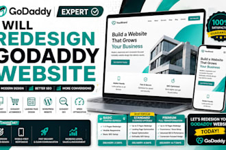 redesign godaddy website, godaddy website design, godaddy expert, website