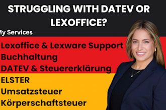 datev, buchhaltung, lexoffice, elster, umsatzsteuer, payroll service, german tax