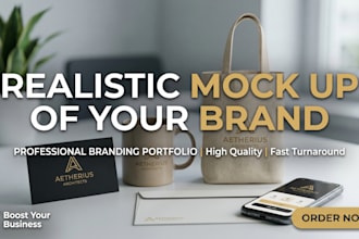 realistic mock up of your brand