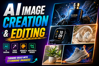 create custom ai art, ai images and photo edits