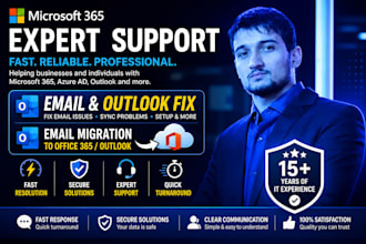 fix microsoft 365, azure ad, outlook and email problems