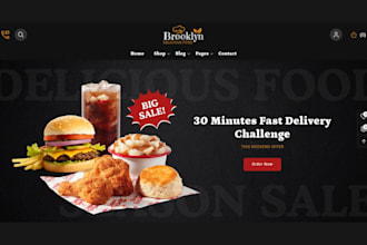 design meal prep website  meal prep store meal prep shopify  restaurant website