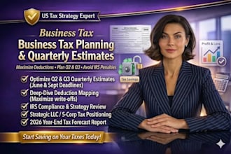 provide business tax planning, quarterly estimates, and tax saving strategies
