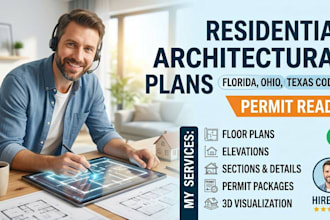 design residential architectural drawing plans for ohio, florida, texas