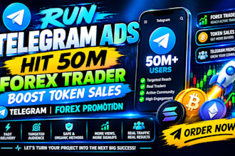 run telegram ads hit 50m forex trader boost token sales telegram forex promotion