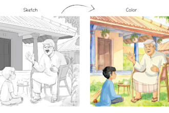 create childrens book illustration and amazon KDP formatting