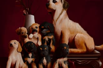create a baroque or  renaissance style digital pet portrait