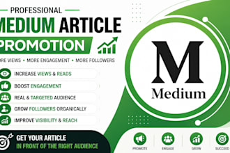 do viral medium article promotion, medium followers, engagement and audience