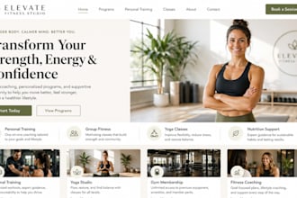design squarespace personal trainer website fitness center yoga studio website