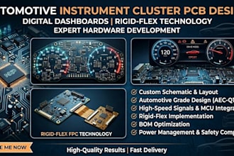 do automotive instrument cluster pcb, digital cluster with rigid flex technology