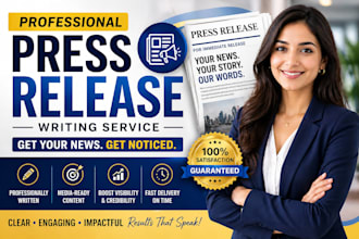 write press release for startups, product launch and business news