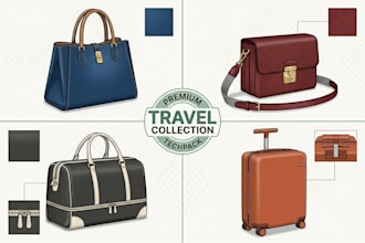 design professional handbag backpack and purse techpack ready for manufacturing