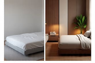 ai interior design and realistic home decor images
